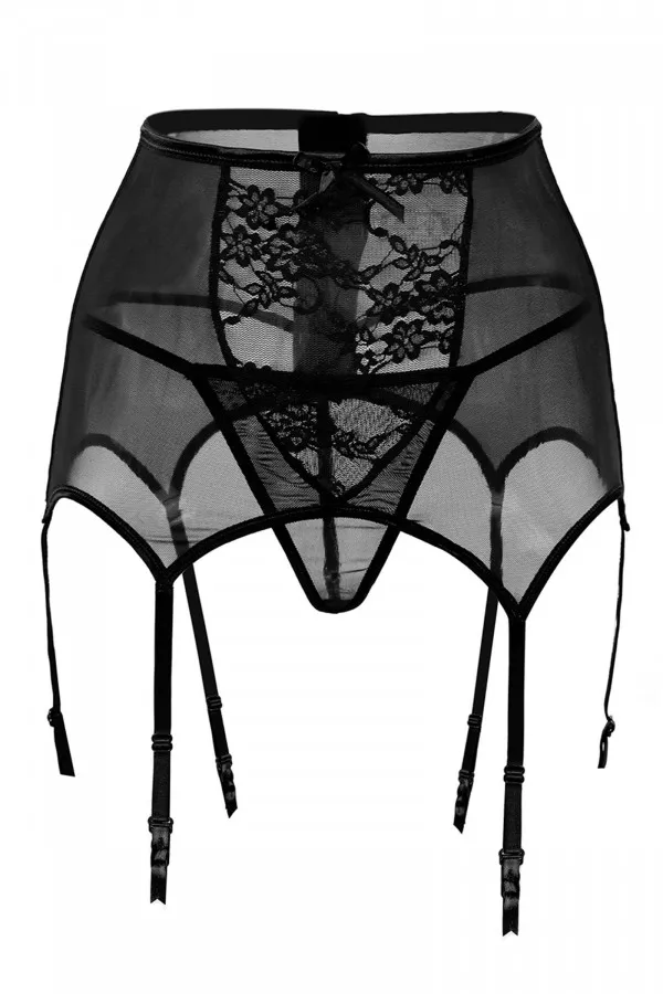 Serre-taille jarretelles avec string - Porte-jarretelles sexy
