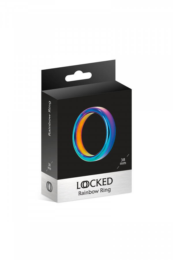 Cockring en acier inoxydable Rainbow 38mm pas cher