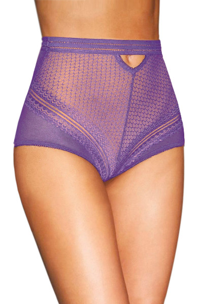 Culotte haute violette sexy fine maille