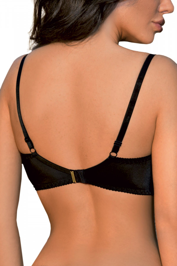 Soutien-gorge : Soutien-gorge avec armatures noir et rembourrage poitrine