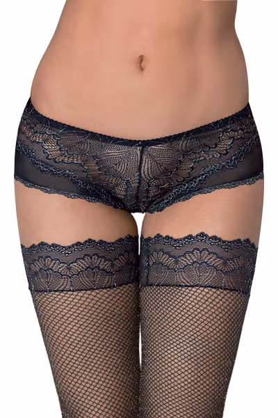 Culotte libertine noire ouverte sur les fesses loveshop Axami