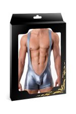 Body boxer argent homme brillant