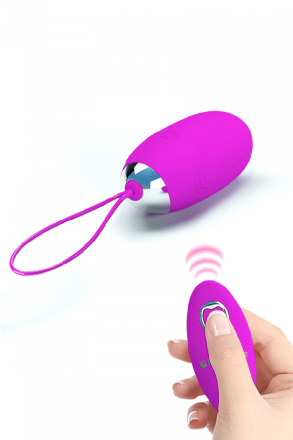 Oeuf vibrant à télécommande sans fil violet