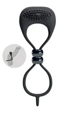 Locker, double cockring vibrant réglable