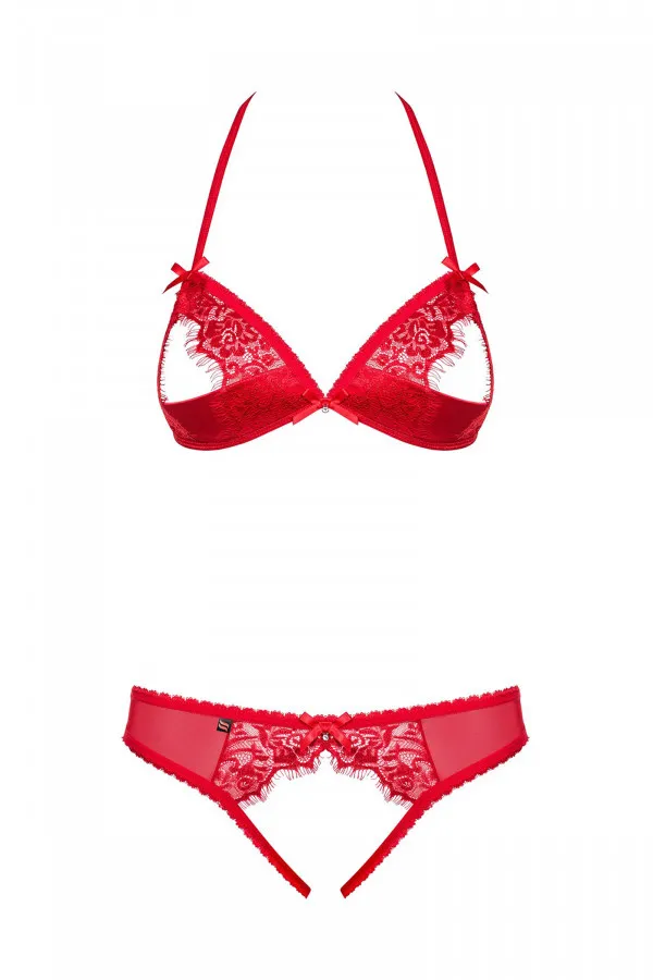 Ensemble lingerie coquine ouvert avec bijoux - Concorde Love