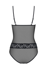 Body transparent encolure perlée