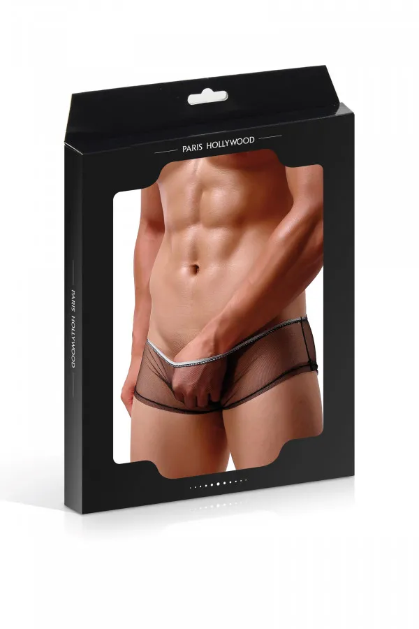 Slip noir sexy pour homme libertin