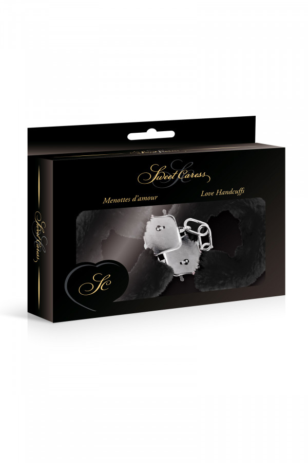 Menottes noires fausse fourrure