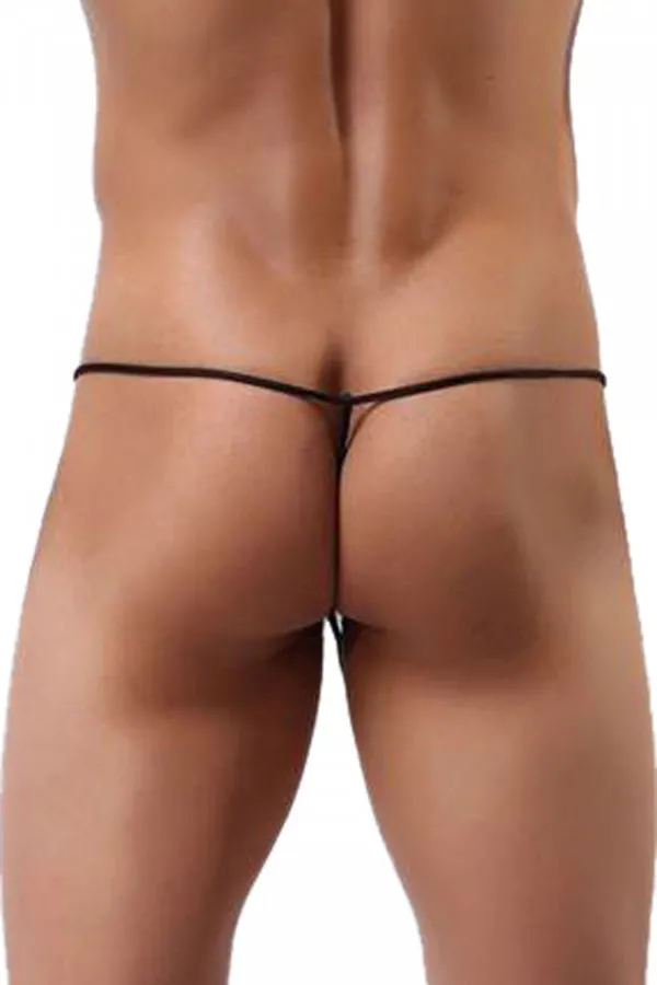 String ajouré noir pour homme