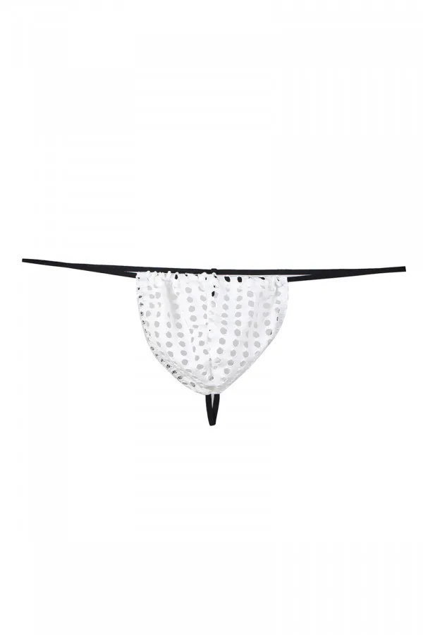 String ajouré noir pour homme