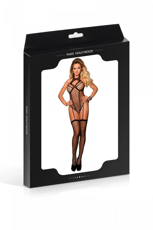Bodystocking filet dos nu