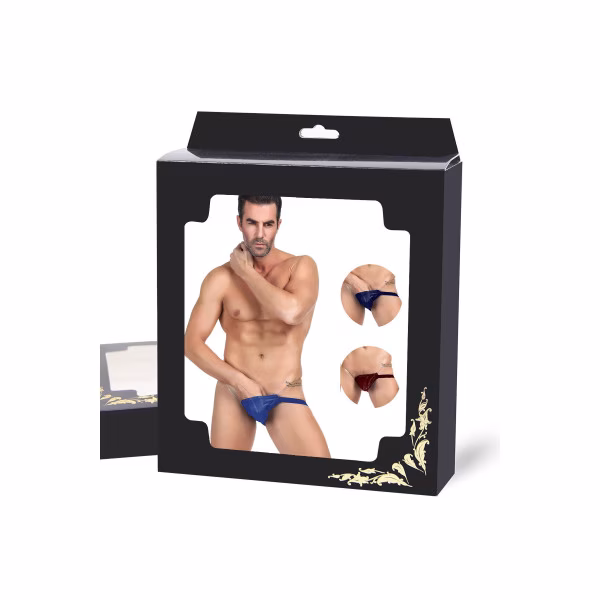 Jock strap bleu lingerie homme