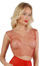 Top court large résille e et strass