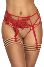 Porte-jarretelles broderie florale