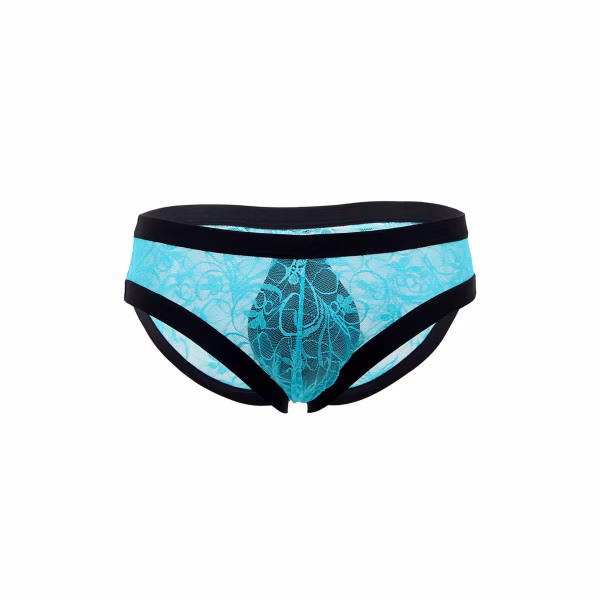 Slip homme en dentelle noire pas cher