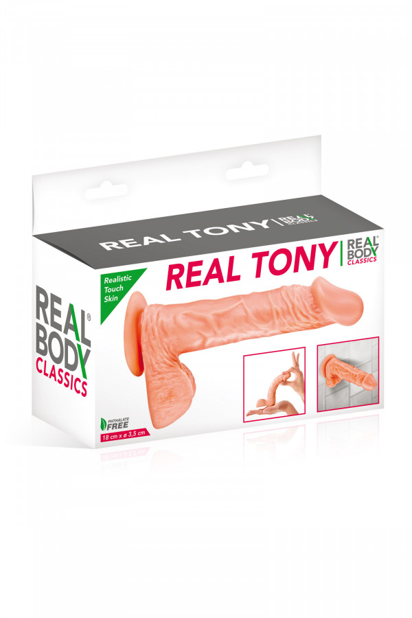 Gode ventouse ultra réaliste avec testicules Real Body