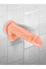 Gode ventouse ultra réaliste avec testicules Real Body