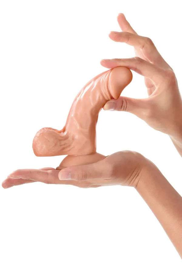 Sex toy réaliste gode testicules 13cm