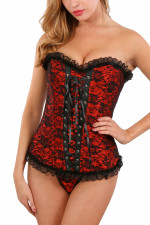 Corset en dentelle et string