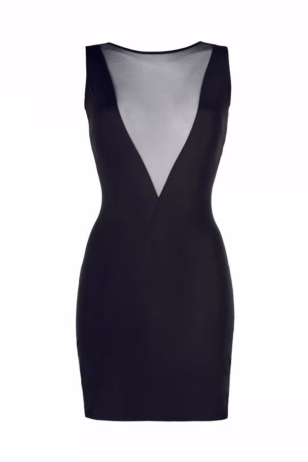 Rose noire sexy avec empiècements transparents 9209 de la marque Axami