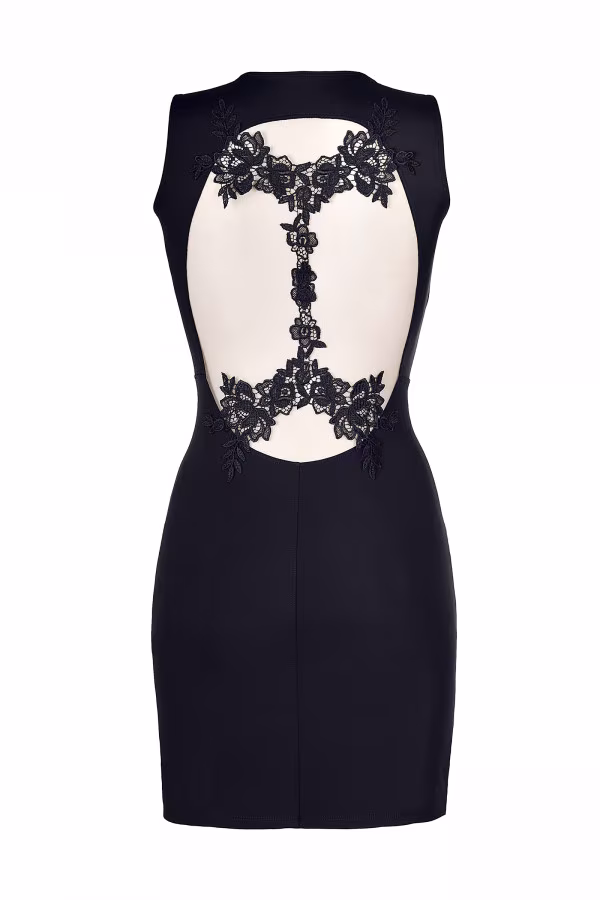 Rose noire sexy avec empiècements transparents 9209 de la marque Axami