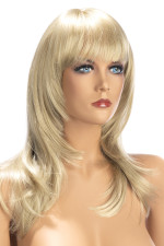 Perruque cheveux blonds mi-longs à mèches Kate