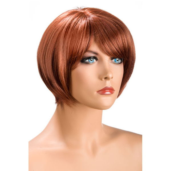 Perruque Cheveux Courts Roux Mia - Achat en Ligne