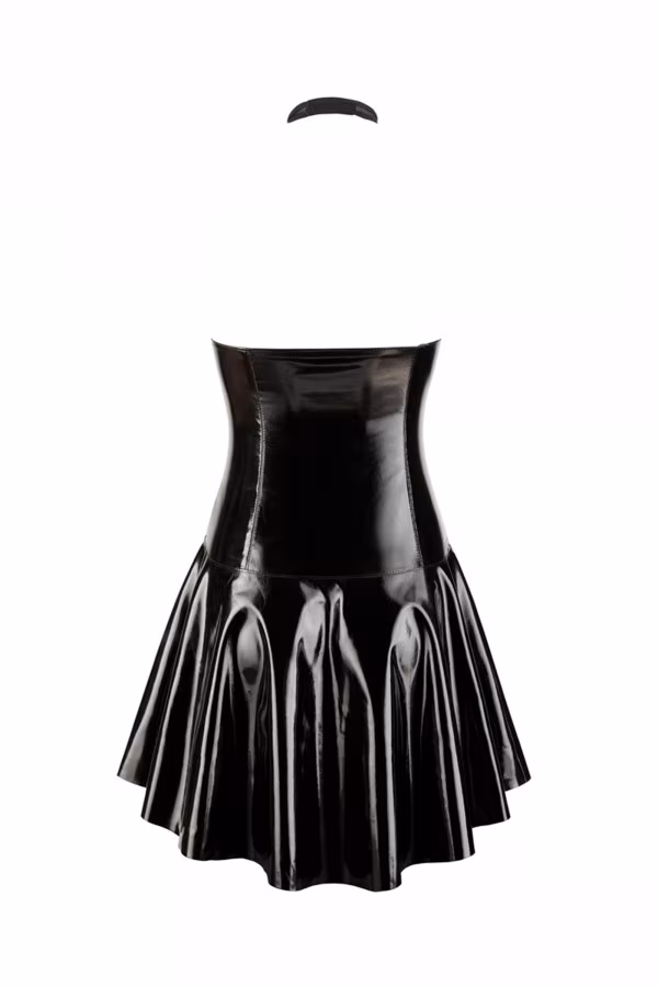 Robe en vinyle et zip noire