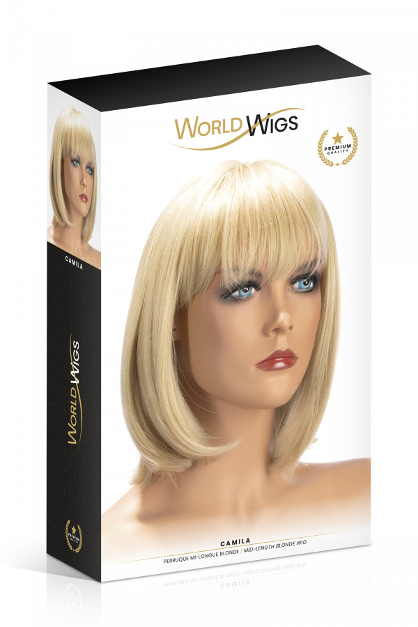 Perruque cheveux mi-longs blond Camilia