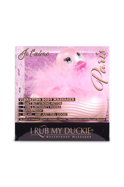 Canard vibrant I Rub My Duckie à plumes rose