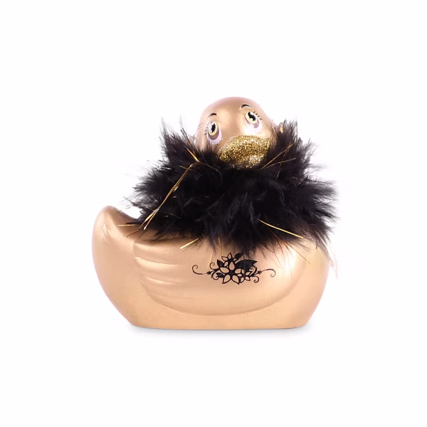 Canard vibrant or et boa noir Big Teaze Toys I Rub My Duckie Paris