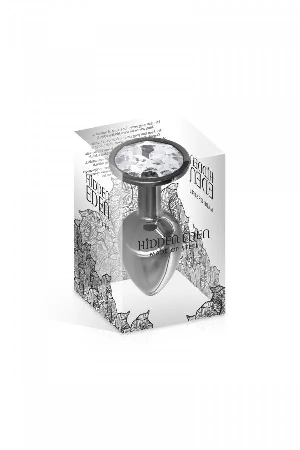 Plug bijou noir Angel avec cristal Hidden Eden