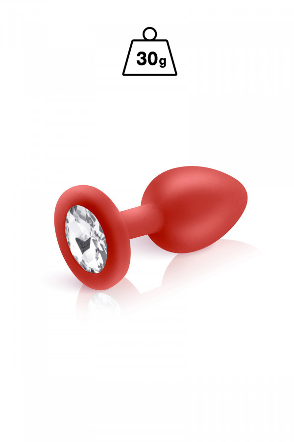 Plug bijou en silicone Cloud rouge