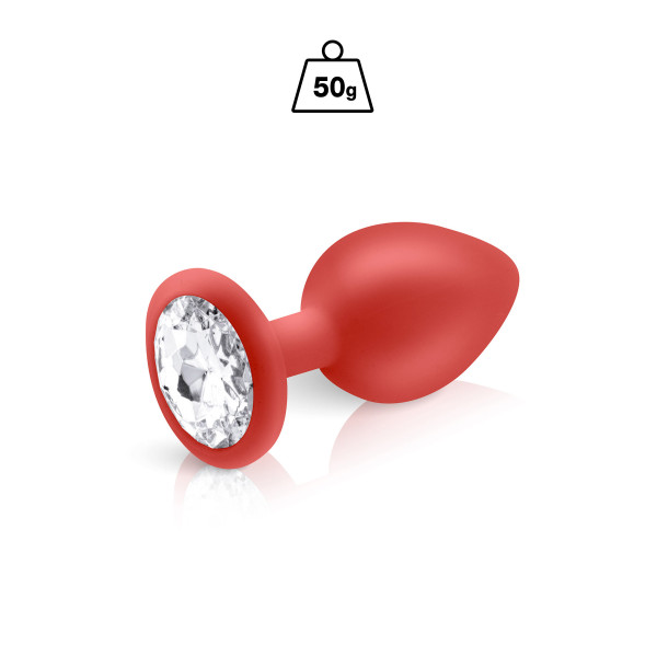 Plug bijou en silicone Cloud rouge