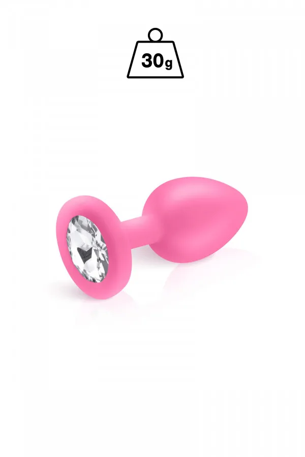 Plug bijou en silicone Cloud rose