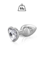 Plug bijou coeur en alliage aluminium Gloria argent