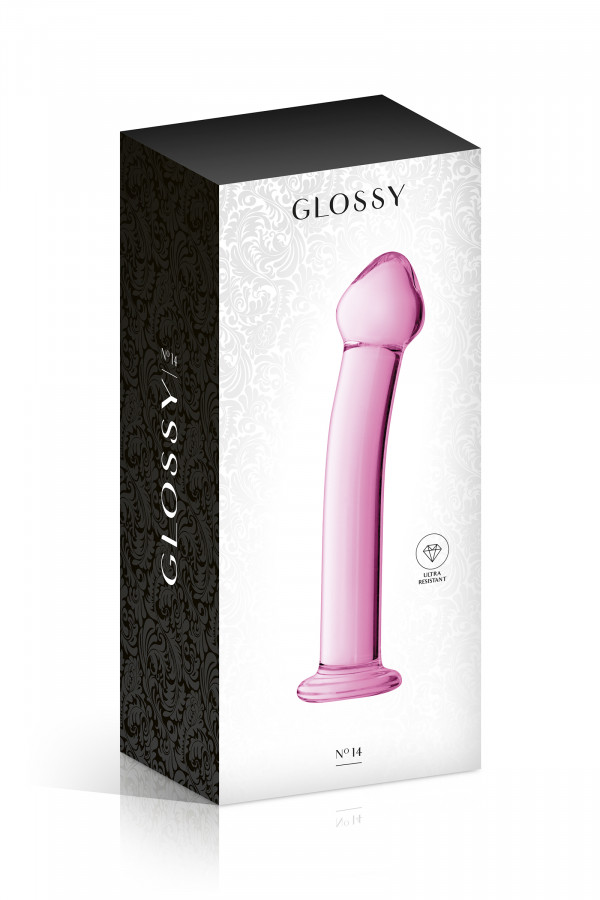 Glossy n°14, dildo en verre point G 17,5cm