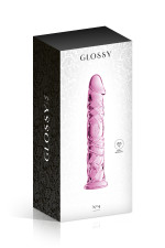 Glossy n°4, dildo en verre réaliste 16,5cm