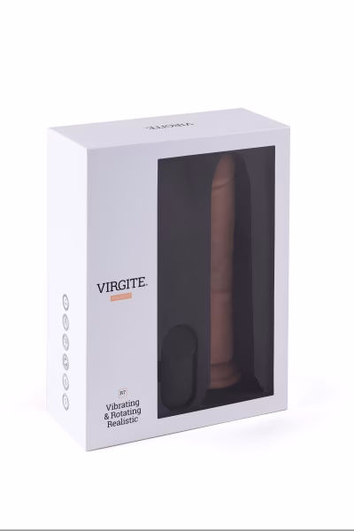 Sextoys : Vibromasseur réaliste 21cm tête tournante avec télécommande