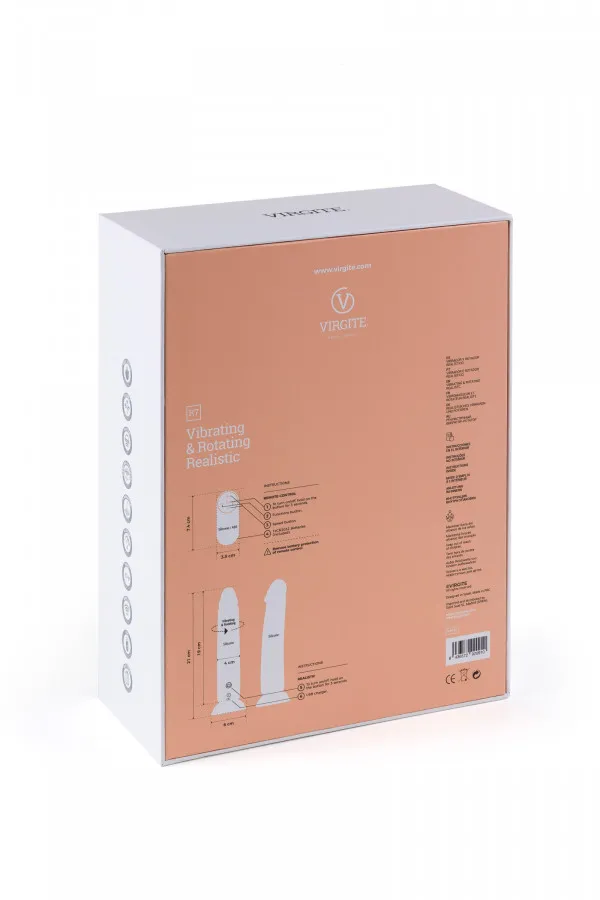 Sextoys : Vibromasseur réaliste 21cm tête tournante avec télécommande