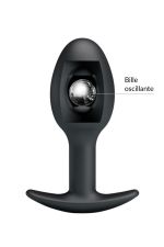 Plug anal en silicone avec bille oscillante