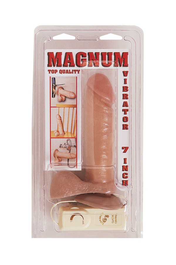Gode ventouse réaliste vibrant Magnum