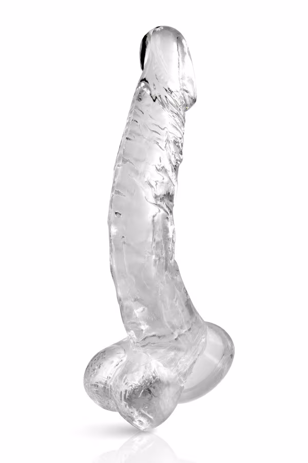 Gode long et fin avec ventouse