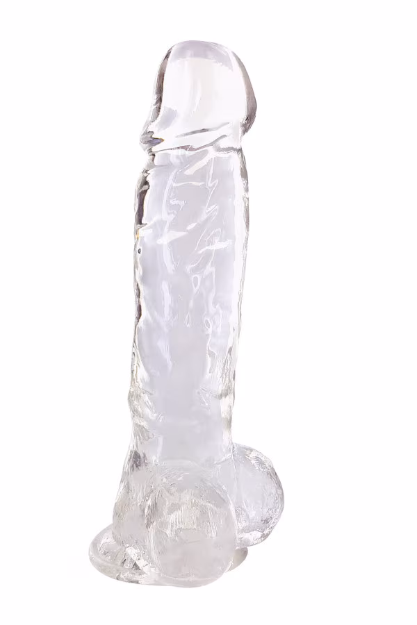 Gros gode en jelly rose avec ventouse