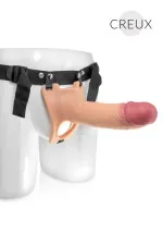 Gode ceinture creux avec ouverture pour testicules