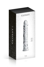 Glossy n°4, dildo en verre réaliste 16,5cm