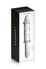 Glossy n°12, dildo en verre avec poignée 27,5cm