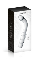 Glossy n°8, gode anal en verre double stimulation 22cm