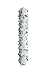 Glossy n°6, dildo perlé en verre 17cm
