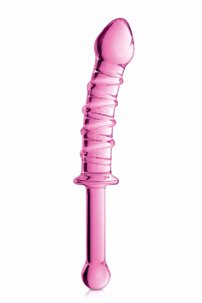 Dildo puissant en verre avec poignée 23cm pas cher